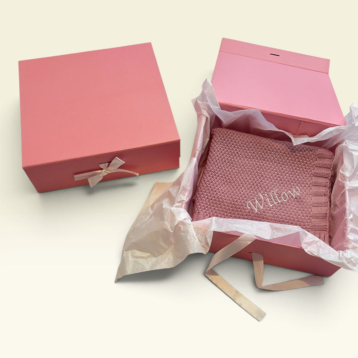 Pink baby keepsake gift box, can be personalised