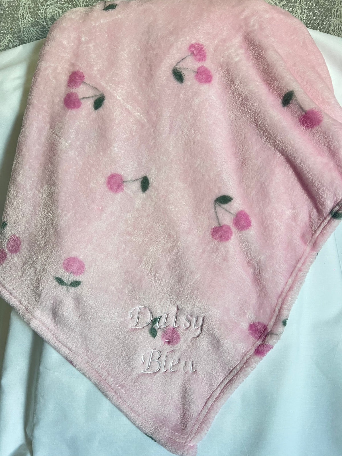 Personalised Cherry Blanket