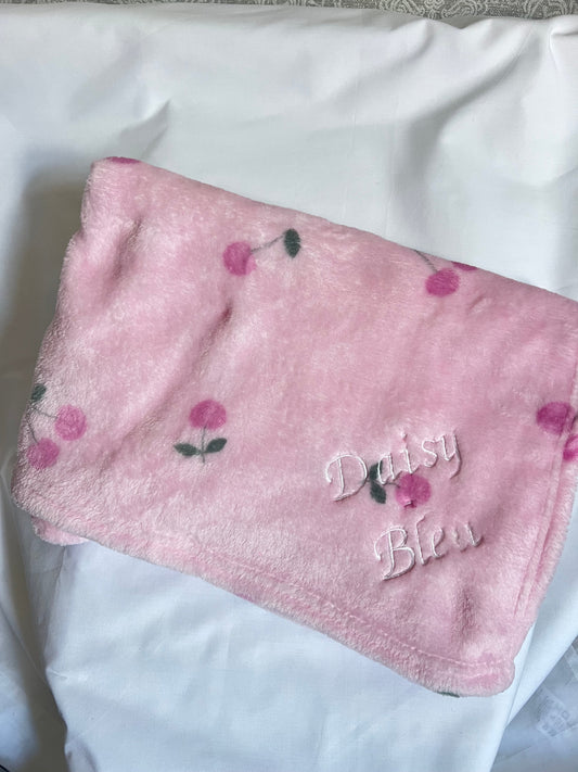 Personalised Cherry Blanket