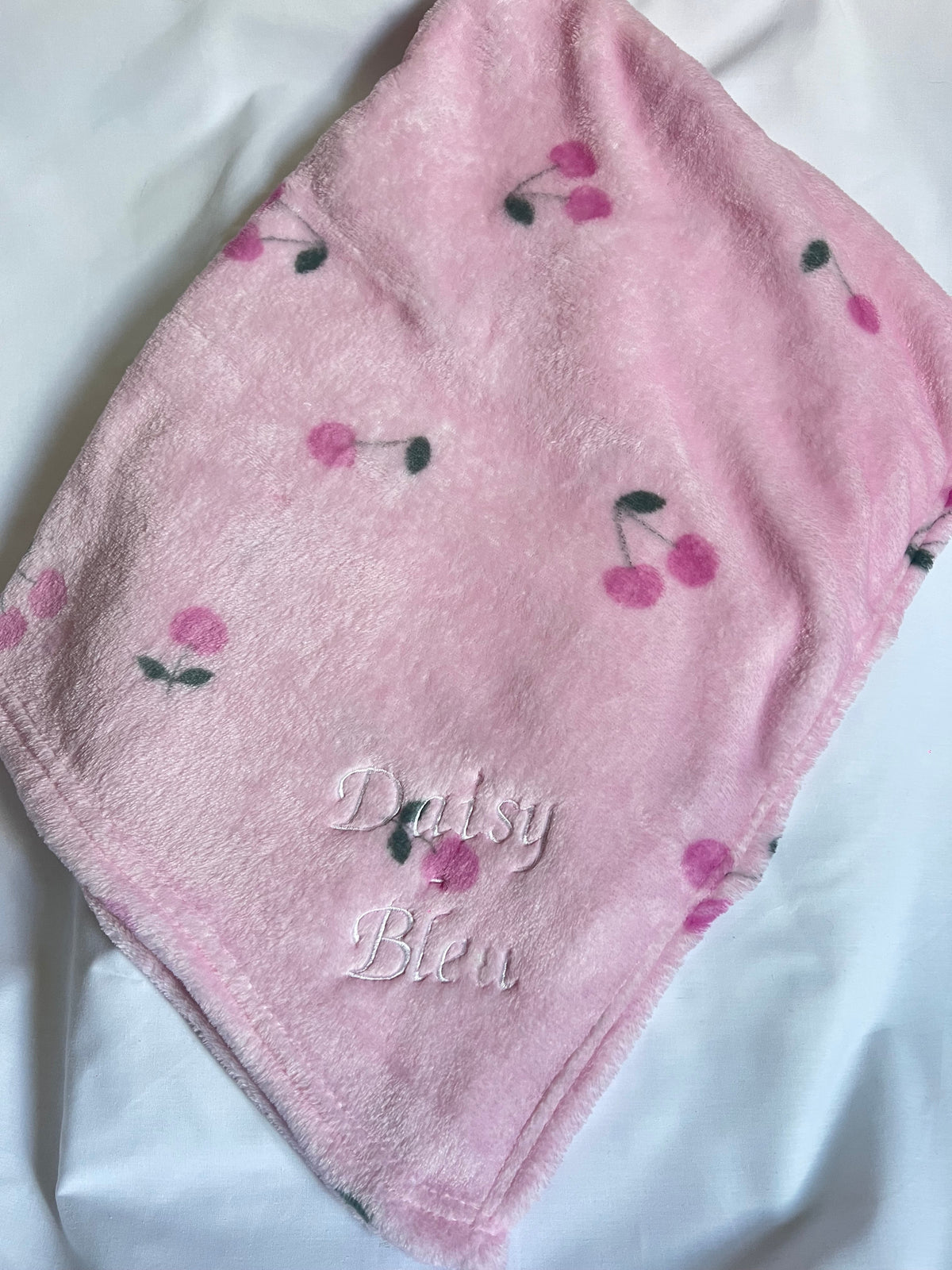Personalised Cherry Blanket