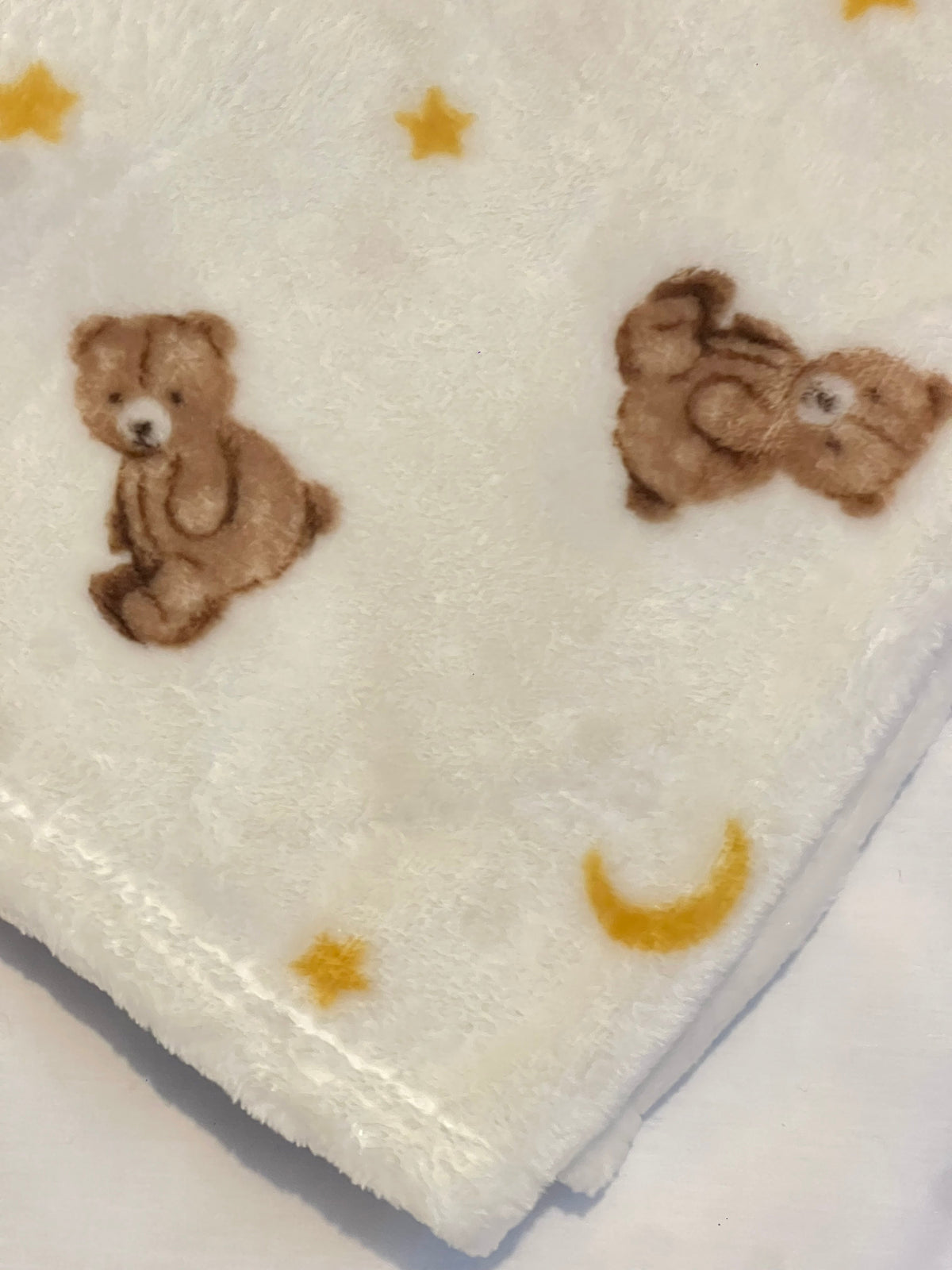 Personalised Neutral Teddy Bear Blanket