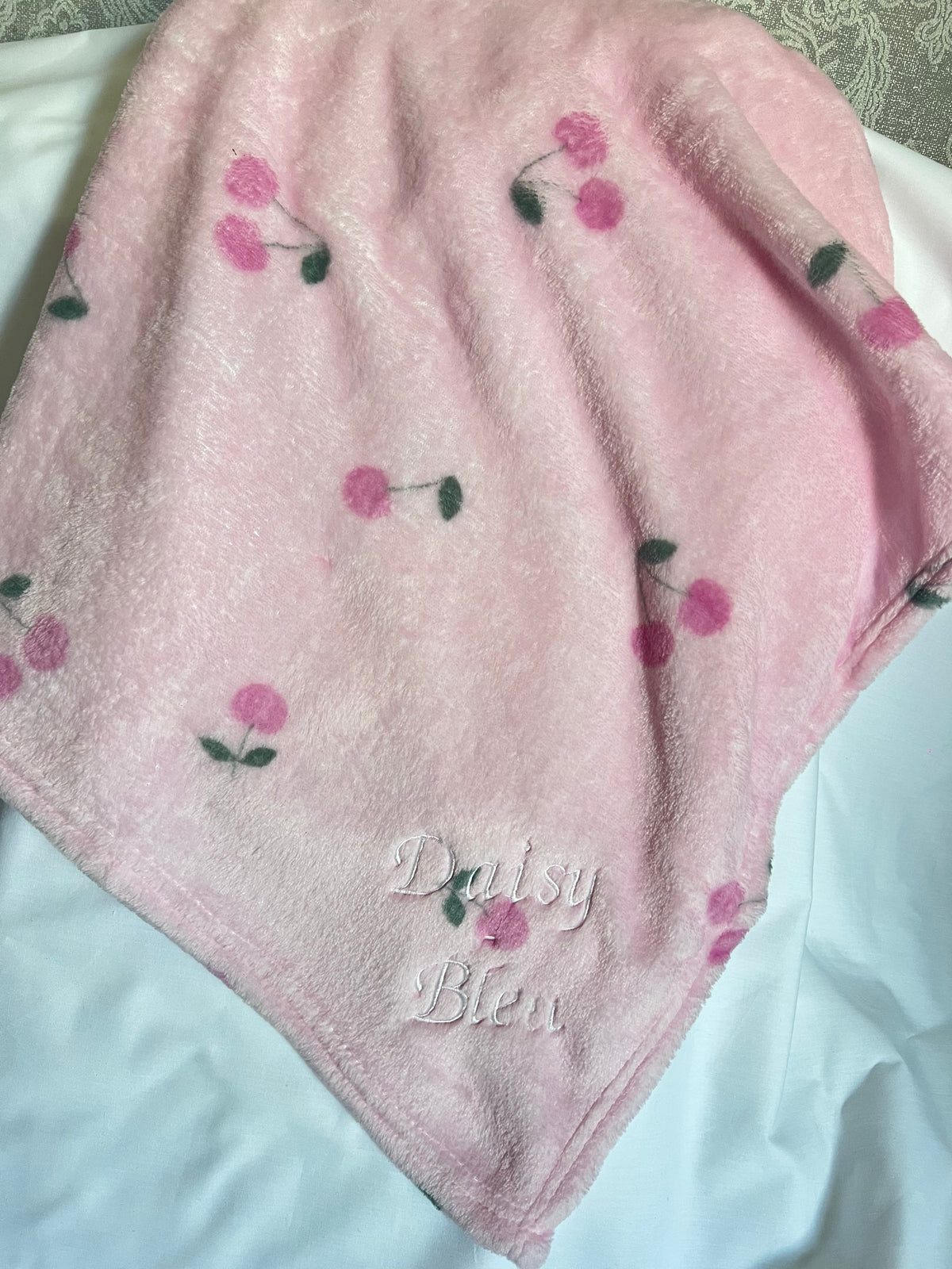 Personalised Cherry Blanket