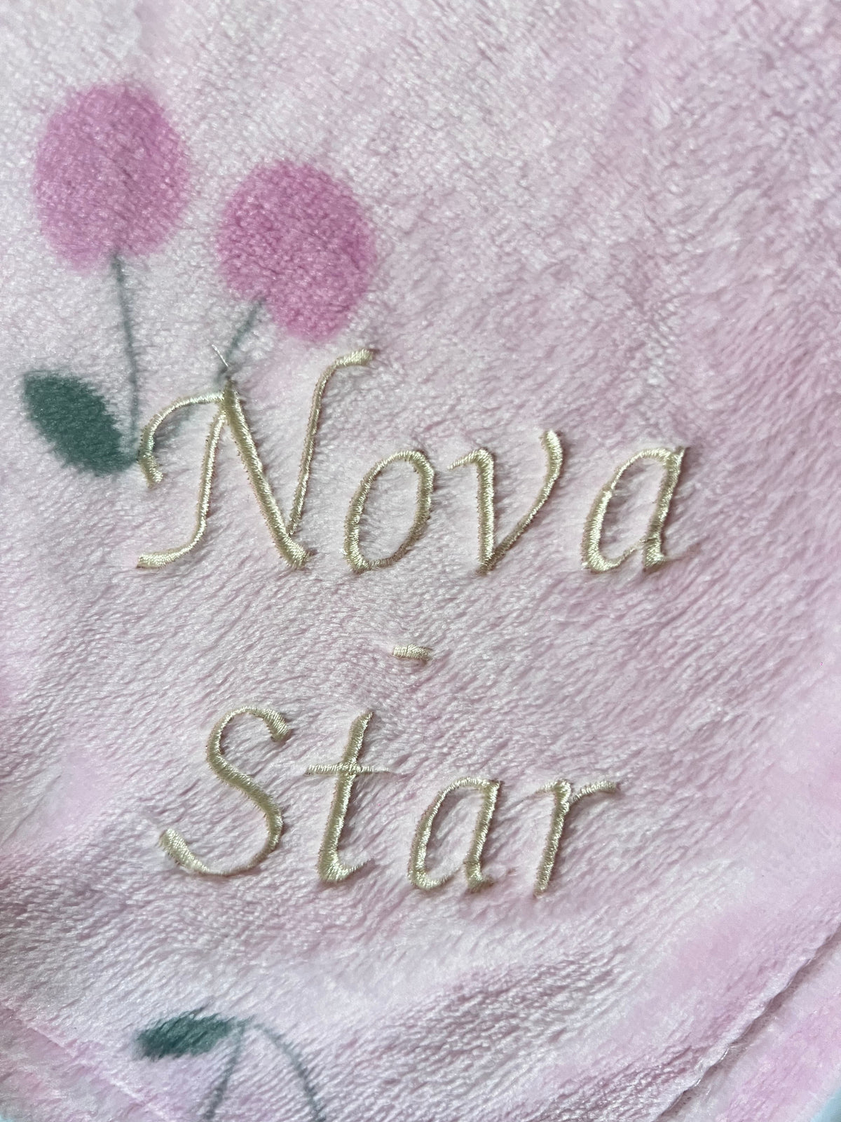 Personalised Cherry Blanket