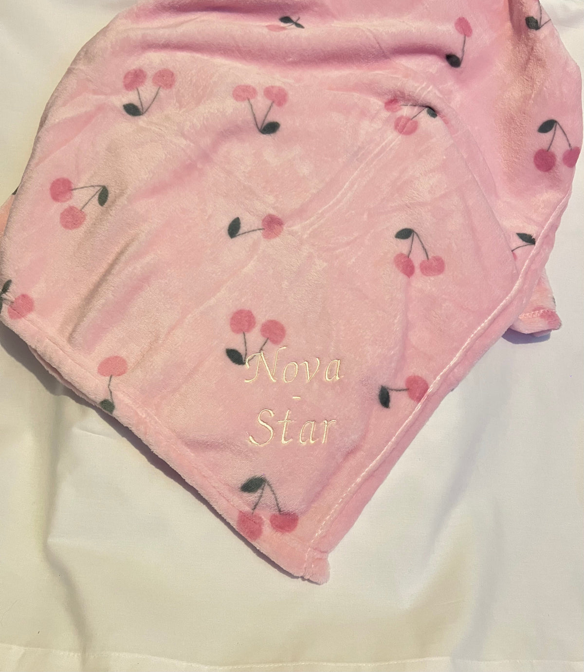 Personalised Cherry Blanket