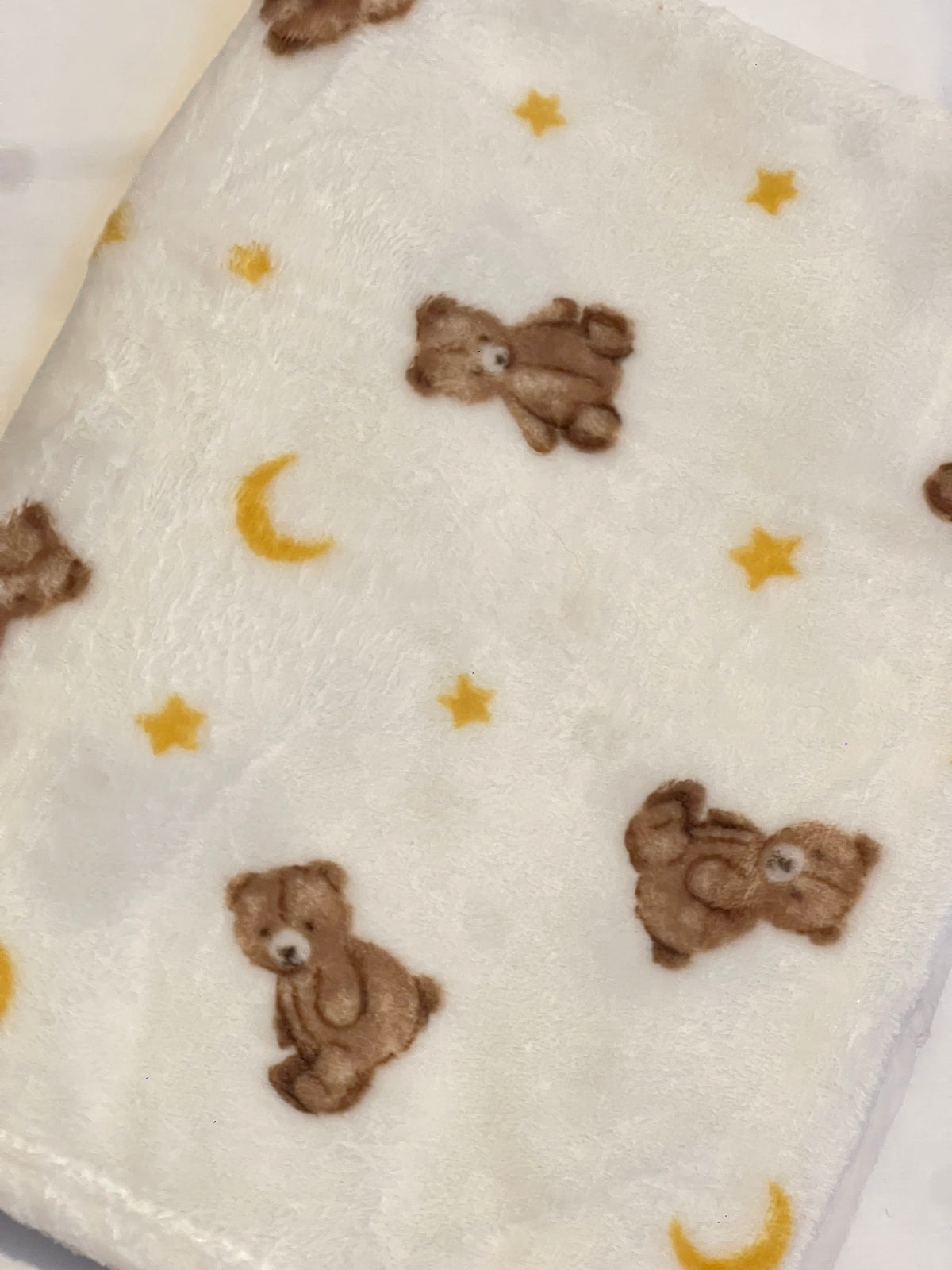 Personalised Neutral Teddy Bear Blanket