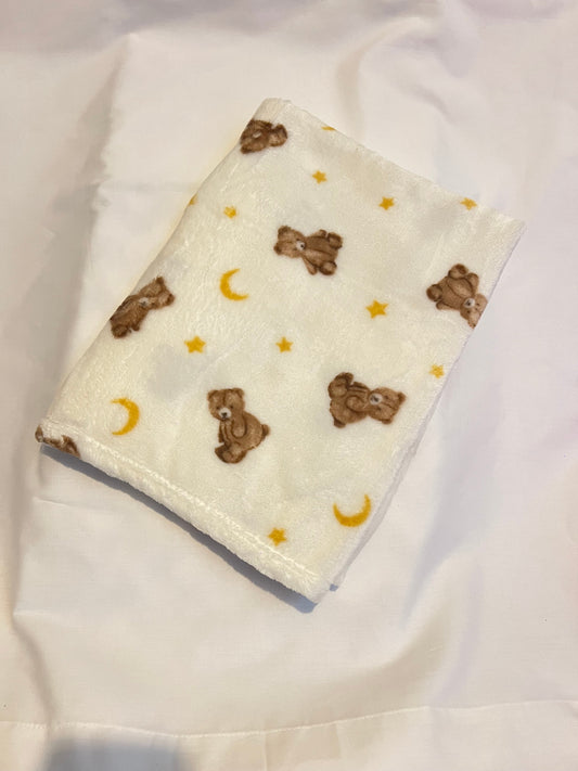 Personalised Neutral Teddy Bear Blanket