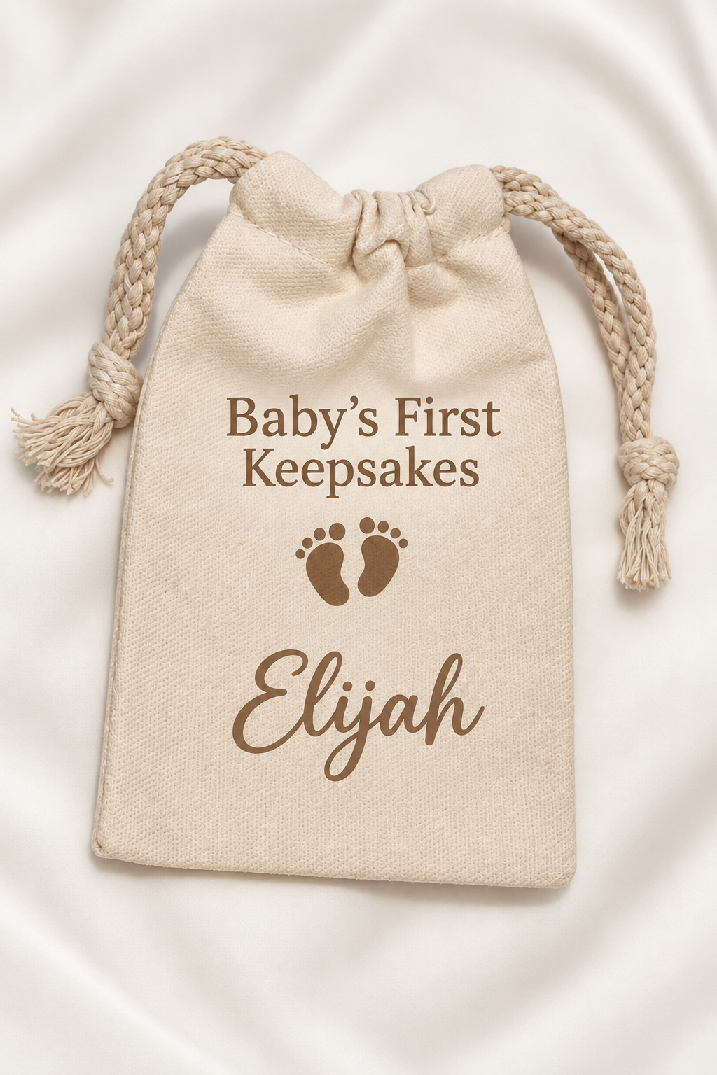 Personalised Keepsake Pouch - Updated Footprints